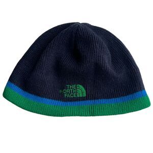 The North Face youth medium beanie hat blue & green